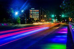 Paint Branch, night, lights